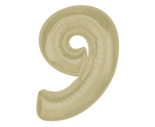 Balon folijski smart, broj 9, mat latte, 92 cm kk