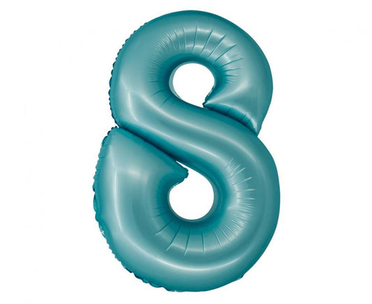Folijski balon Smart, brojka 8, j. plava mat, 76 cm KK