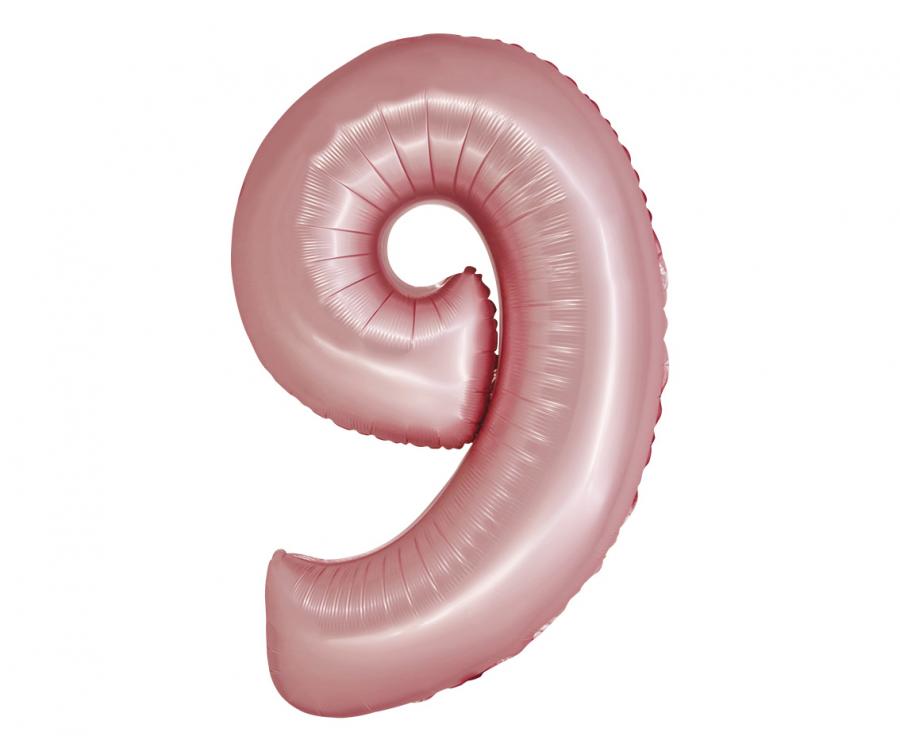 Balon folijski smart, broj 9, j. roza mat, 76 cm