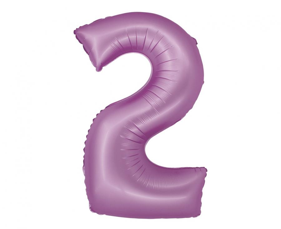 Balon folijski smart, broj 2, lavanda mat, 76 cm kk
