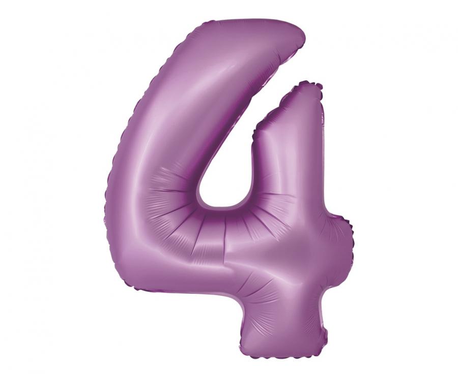 Balon folijski smart, broj 4, lavanda mat, 76 cm kk
