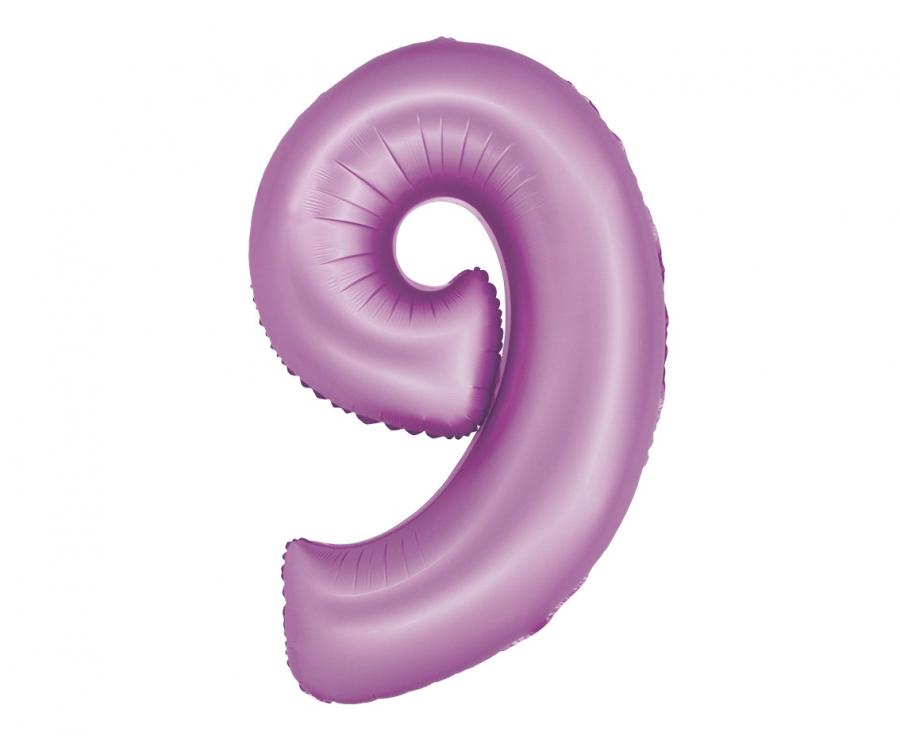 Balon folijski smart, broj 9, lavanda mat, 76 cm kk