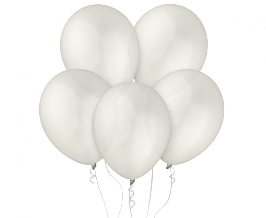 Baloni Decomex 11" - 28cm, metallic Pearl White, 100 kom/paket.