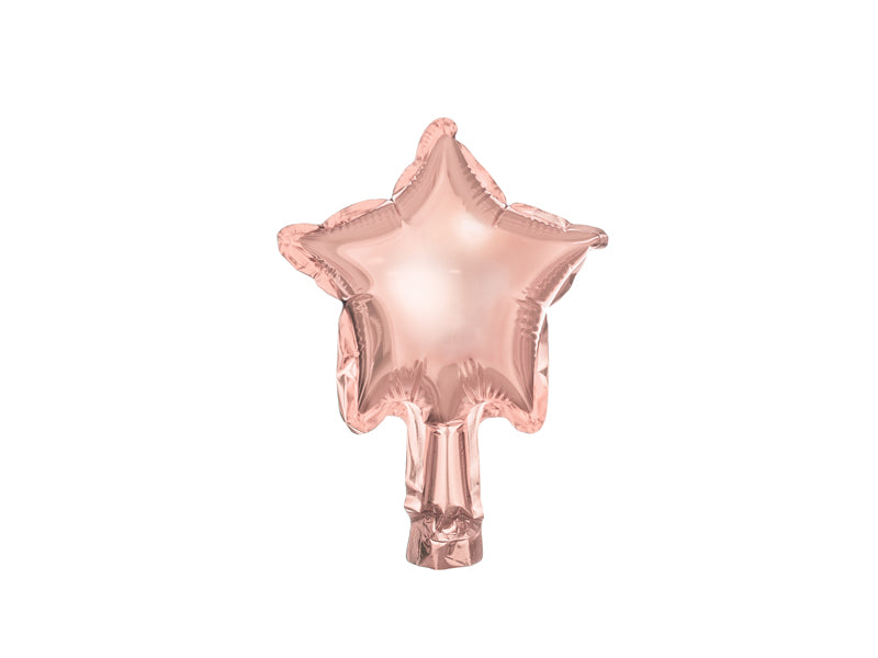Folijski baloni zvijezde 12 cm rose gold 25 kom