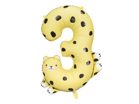 Folijski balon broj 3 gepard 72,5x109 cm