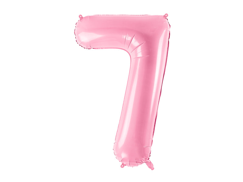Folijski balon Broj 7 – ružičasti – 86 cm