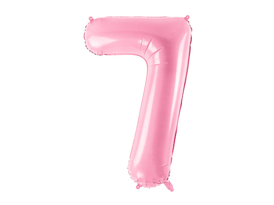 Folijski balon Broj 7 – ružičasti – 86 cm