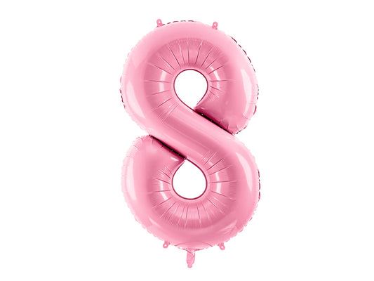 Folijski balon Broj 8 – ružičasti – 86 cm