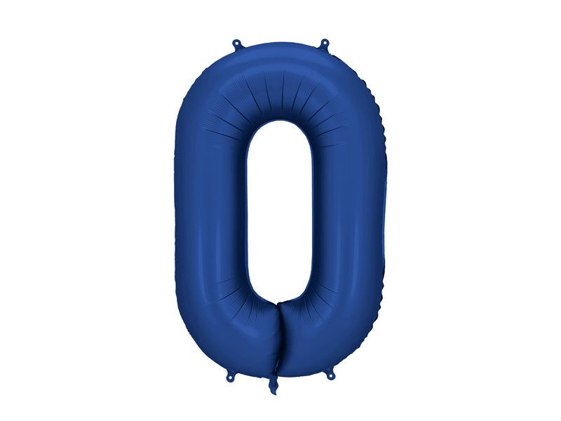 Folijski balon broj 0 86 cm tamno plavi navy
