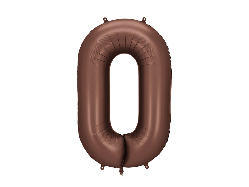Folijski balon broj 0 86 cm mocha