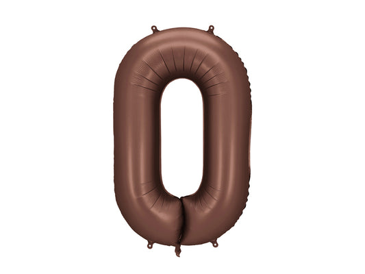 Folijski balon broj 0 86 cm mocha