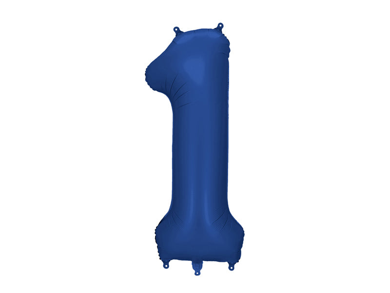 Folijski balon broj 1 86 cm tamno plavi navy