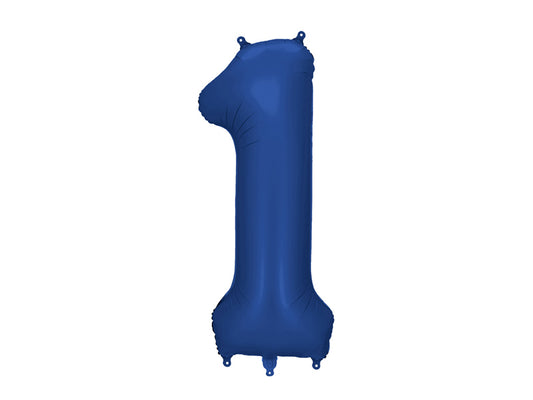 Folijski balon broj 1 86 cm tamno plavi navy