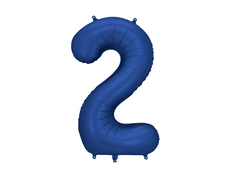 Folijski balon broj 2 86 cm tamno plavi navy