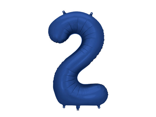 Folijski balon broj 2 86 cm tamno plavi navy