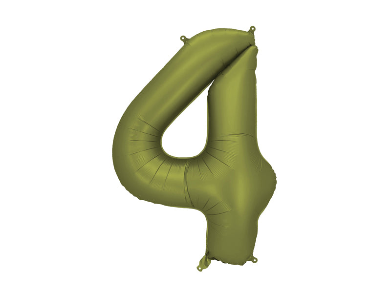 Folijski balon broj 4 86 cm maslinasti olive