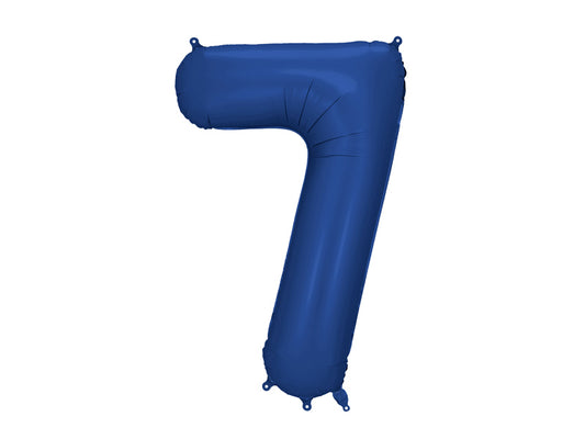 Folijski balon broj 7 86 cm tamno plavi navy