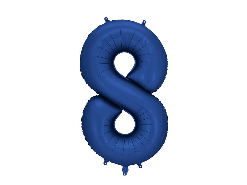 Folijski balon broj 8 86 cm tamno plavi navy