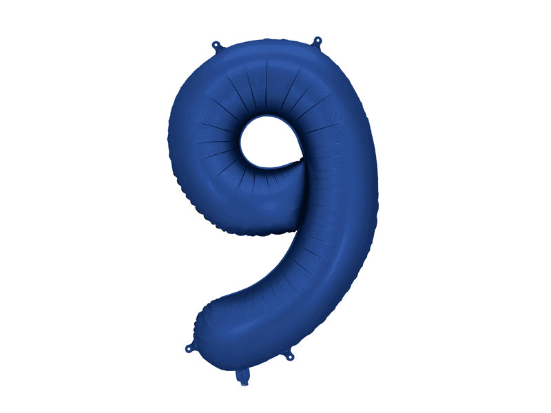Folijski balon broj 9 86 cm tamno plavi navy