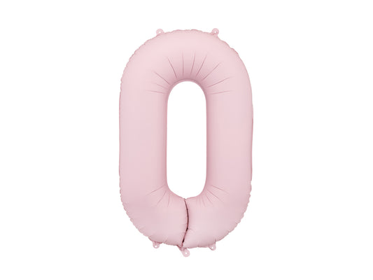 Folijski balon broj 0 86 cm svijetlo rozi