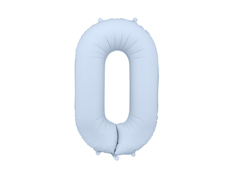 Folijski balon broj 0 86 cm misty blue