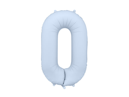 Folijski balon broj 0 86 cm misty blue