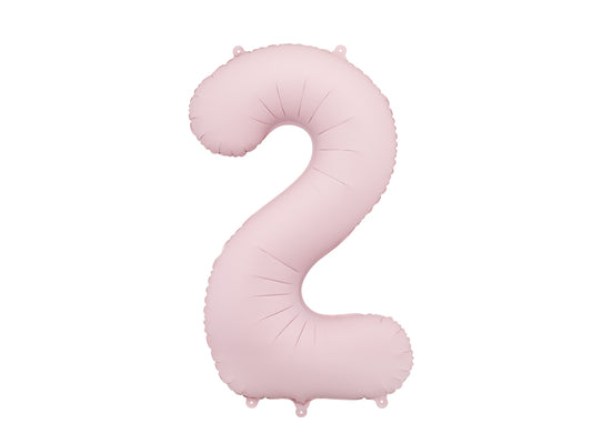 Folijski balon broj 2 86 cm svijetlo rozi