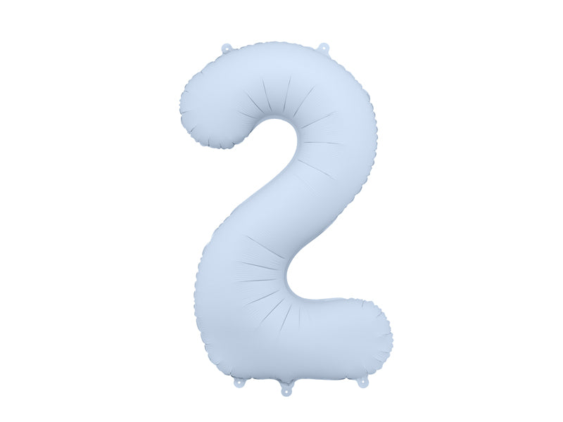 Folijski balon broj 2 86 cm misty blue