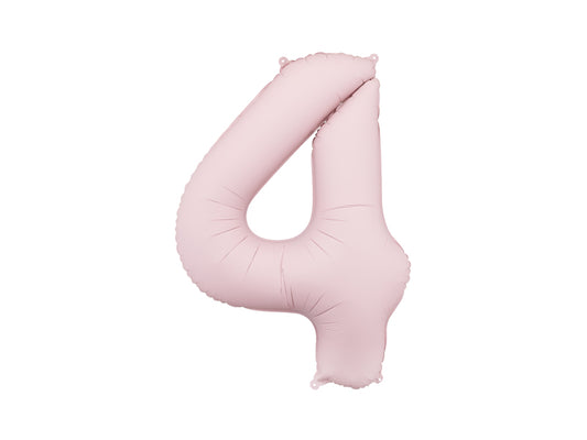 Folijski balon broj 4 86 cm svijetlo rozi