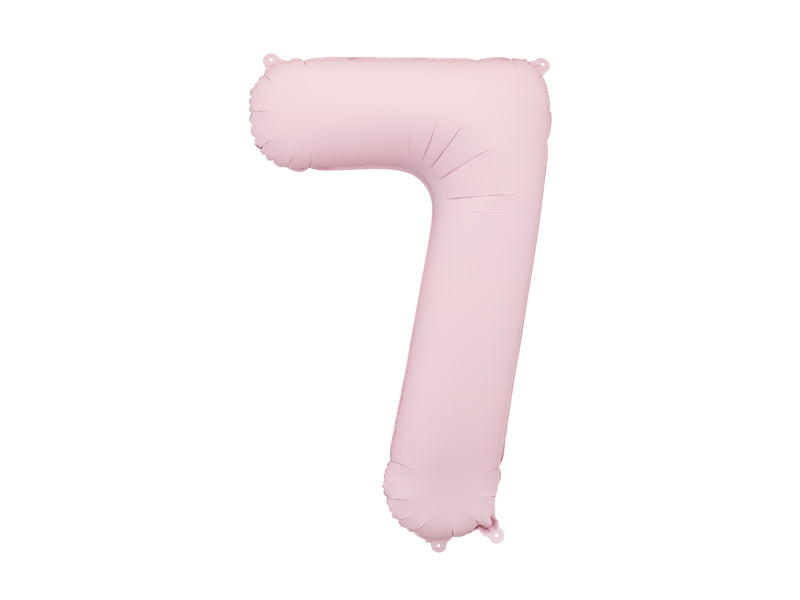 Folijski balon broj 7 86 cm svijetlo rozi
