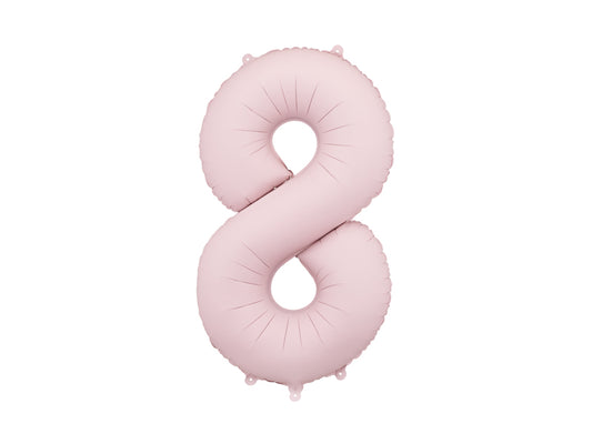 Folijski balon broj 8 86 cm svijetlo rozi