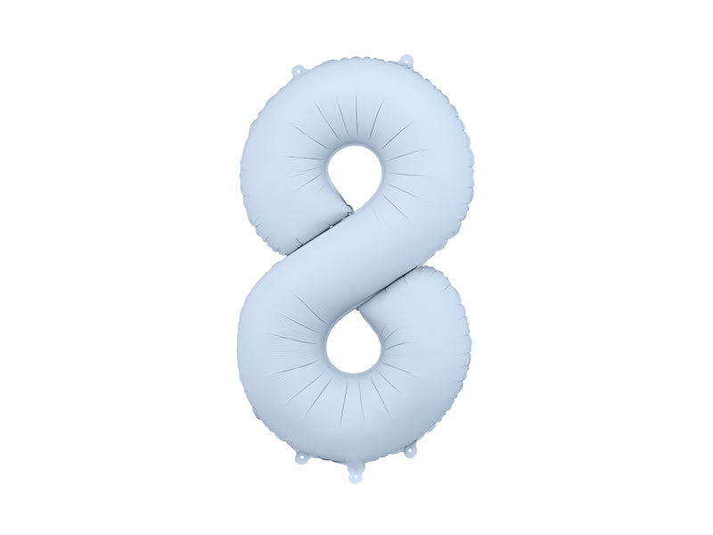 Folijski balon broj 8 86 cm misty blue