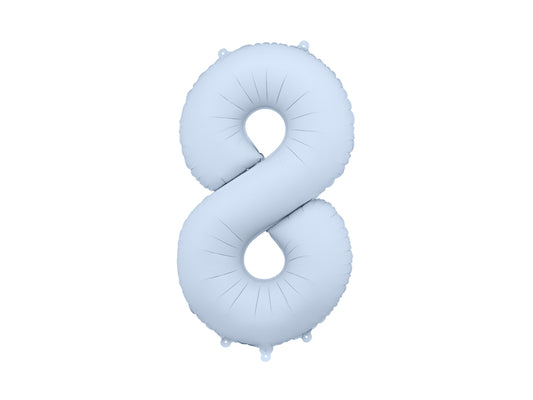 Folijski balon broj 8 86 cm misty blue