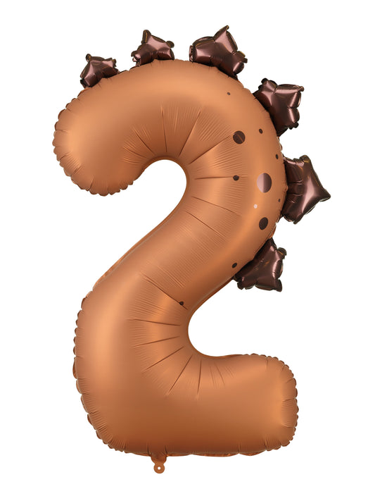 Folijski balon broj 2 Dinosaur 92cm mix