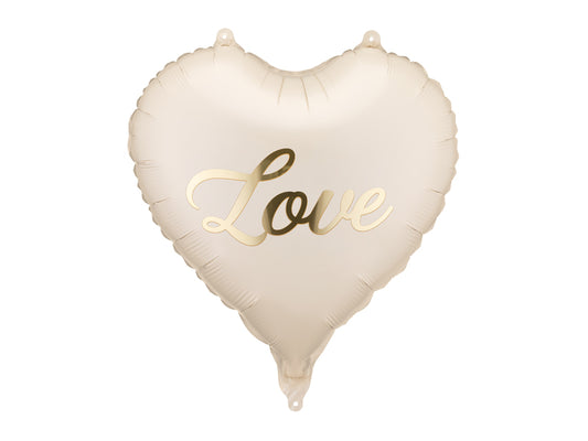 Folijski balon srce Love, 45 cm, mix