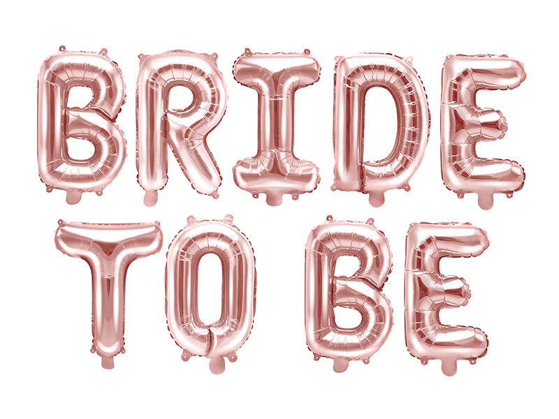 Folijski balon Bride to be, 340x35 cm, rose gold