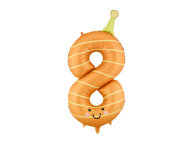 Folijski balon broj 8 86 cm narancasti