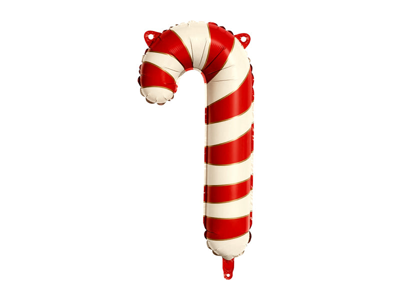 Folija balon za girlande – lizalica/candy cane, 15,5 × 31 cm, crveno-bijela; 1 pak./5 kom.
