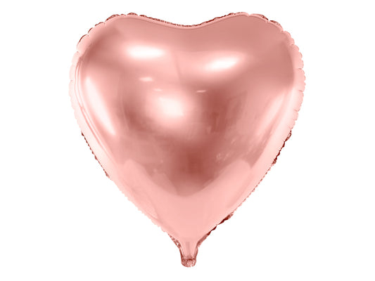 Folijski balon Srce – rozo zlato – 68 × 72 cm