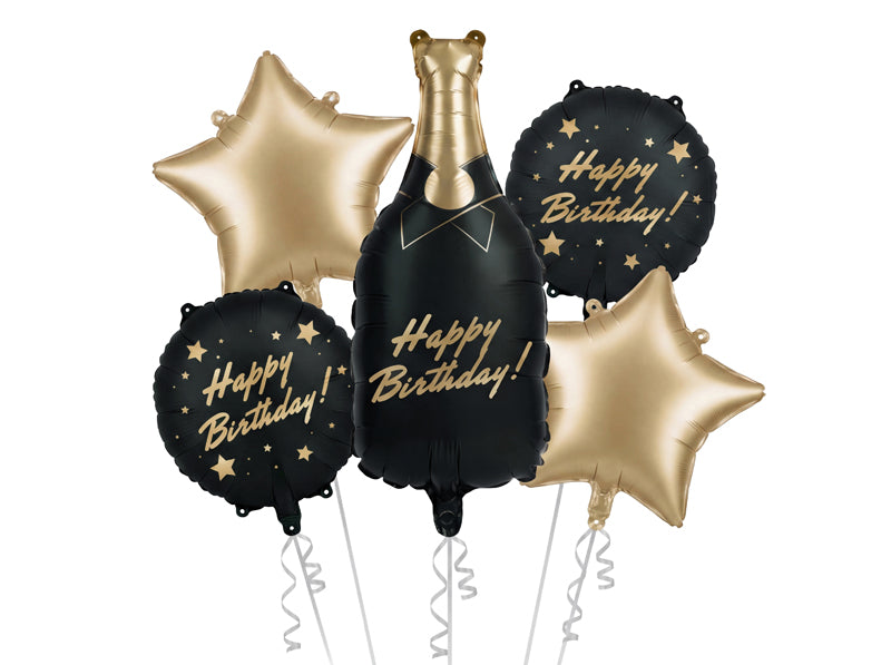 Set folijskih balona Boca Happy Birthday, mix: 1 pak./5 kom.