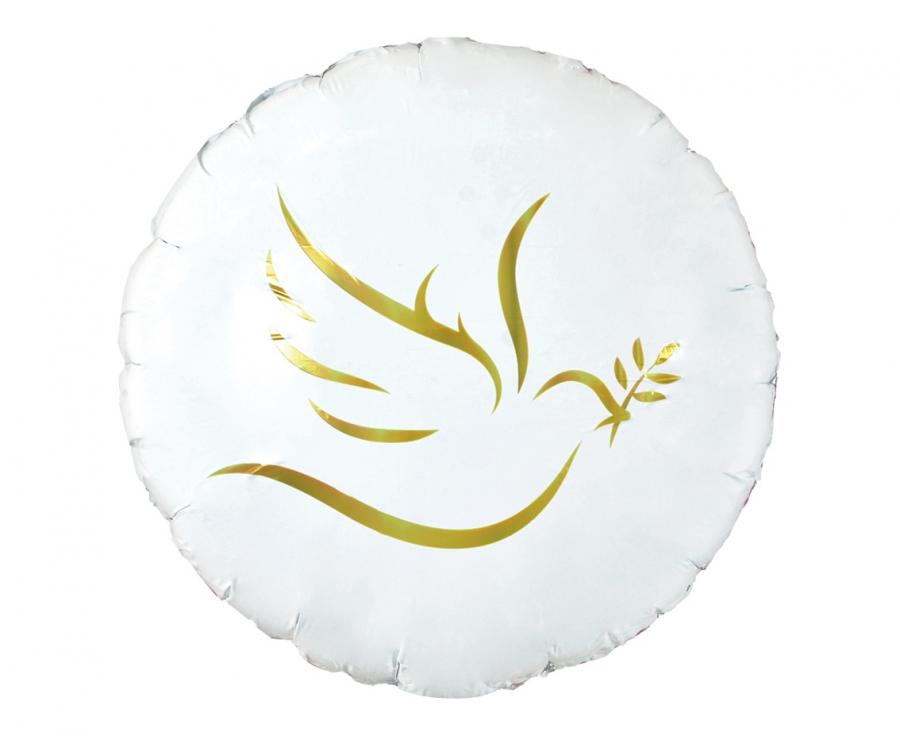 Folija balon zlatni golub 18"