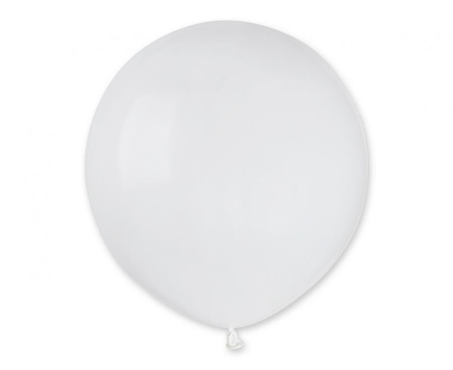 Baloni G19 pastel 19" - 48cm - 23cm - White 001 Gemar