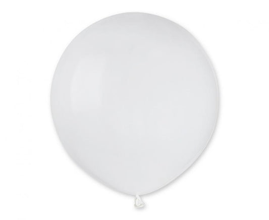Baloni G19 pastel 19" - 48cm - 23cm - White 001 Gemar