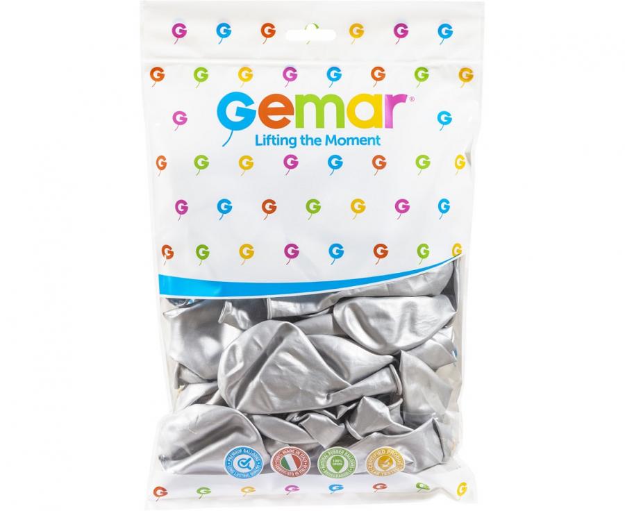 Baloni GB120 shiny 13"-33cm - srebrni Gemar