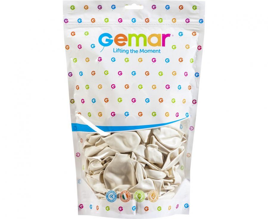 Baloni GM120 metal 13" - 33cm - perlasta-bijela Gemar