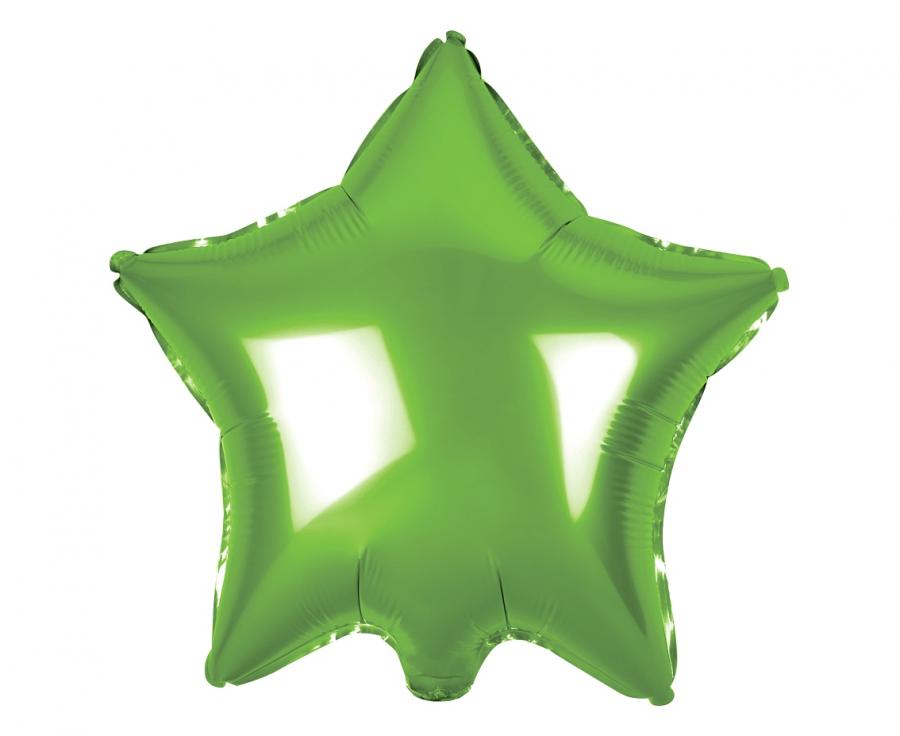 Folija balon zvijezda svijetlo zelena 19"