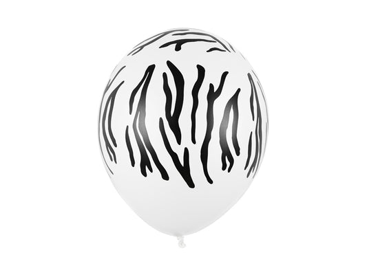 Baloni 30 cm, Zebra, pastelno bijeli (1 pak/50 kom)