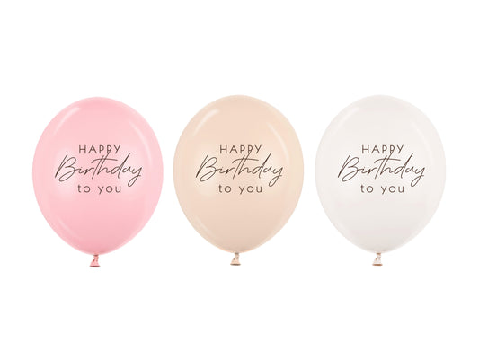 Baloni 30 cm Happy Birthday kom