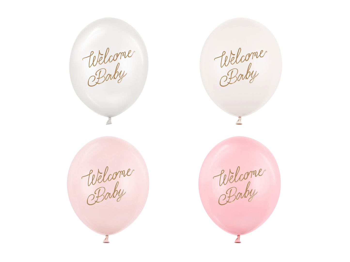 Baloni 30 cm Welcome Baby pink kom